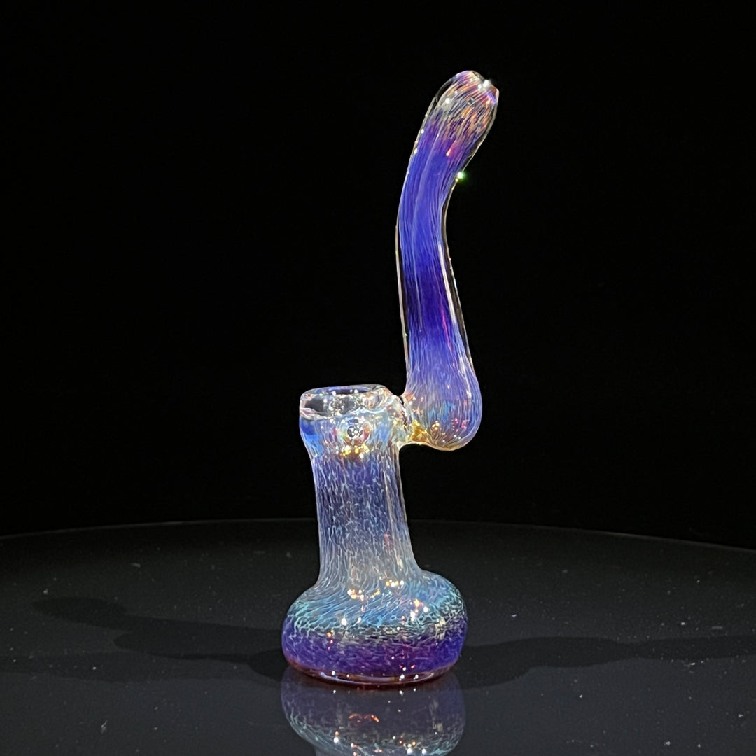 Thick Purple Sherlock Bubbler Glass Pipe Chuck Glass