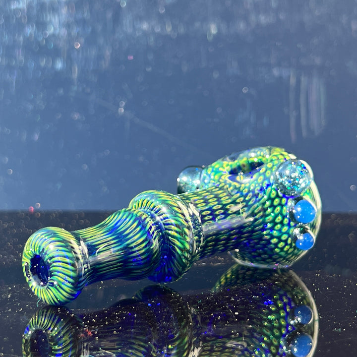 Snakeskin Spoon Large Glass Pipe Firekist Glass   