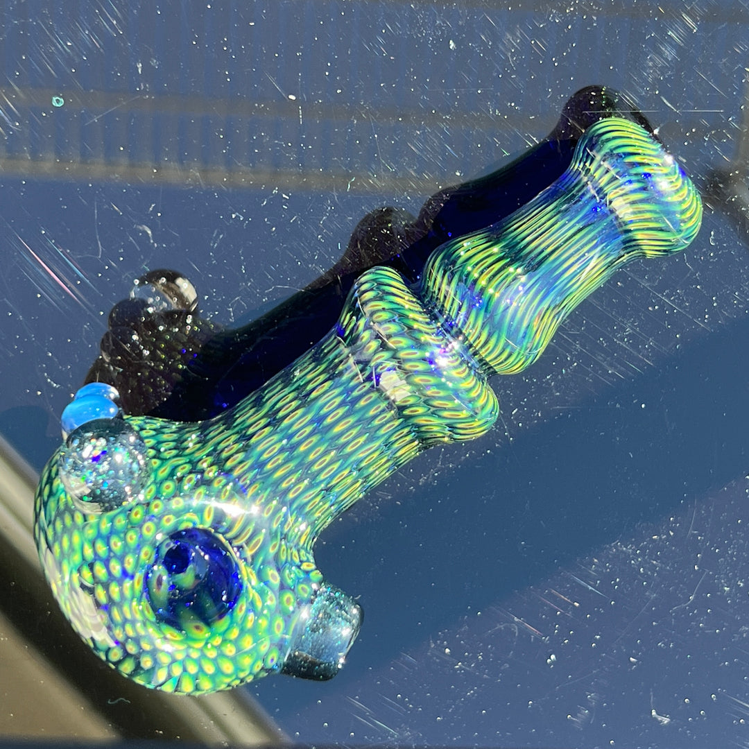 Snakeskin Spoon Large Glass Pipe Firekist Glass   