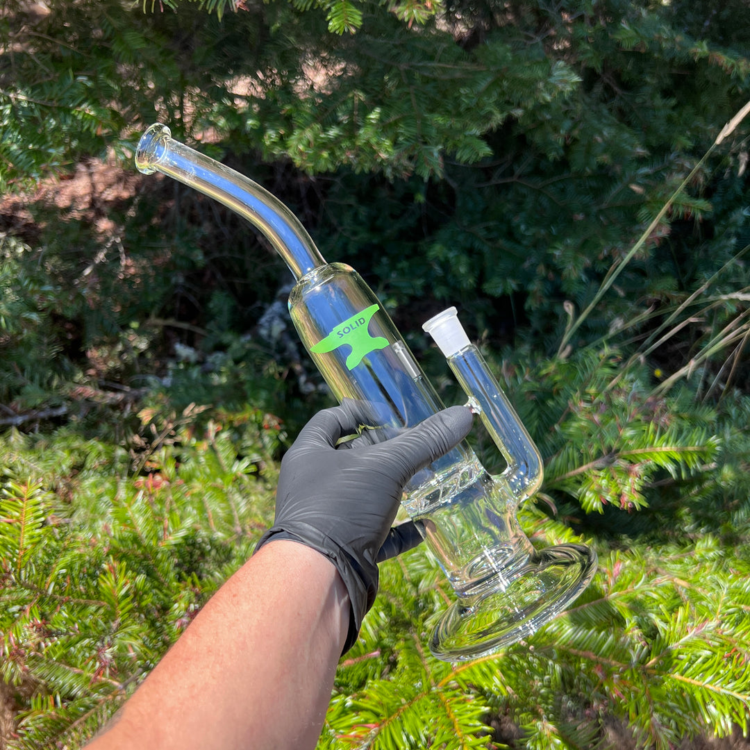 Solid Glass 12" Tornado Bubbler Glass Pipe Solid Glass   