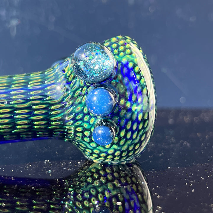 Snakeskin Spoon Large Glass Pipe Firekist Glass   