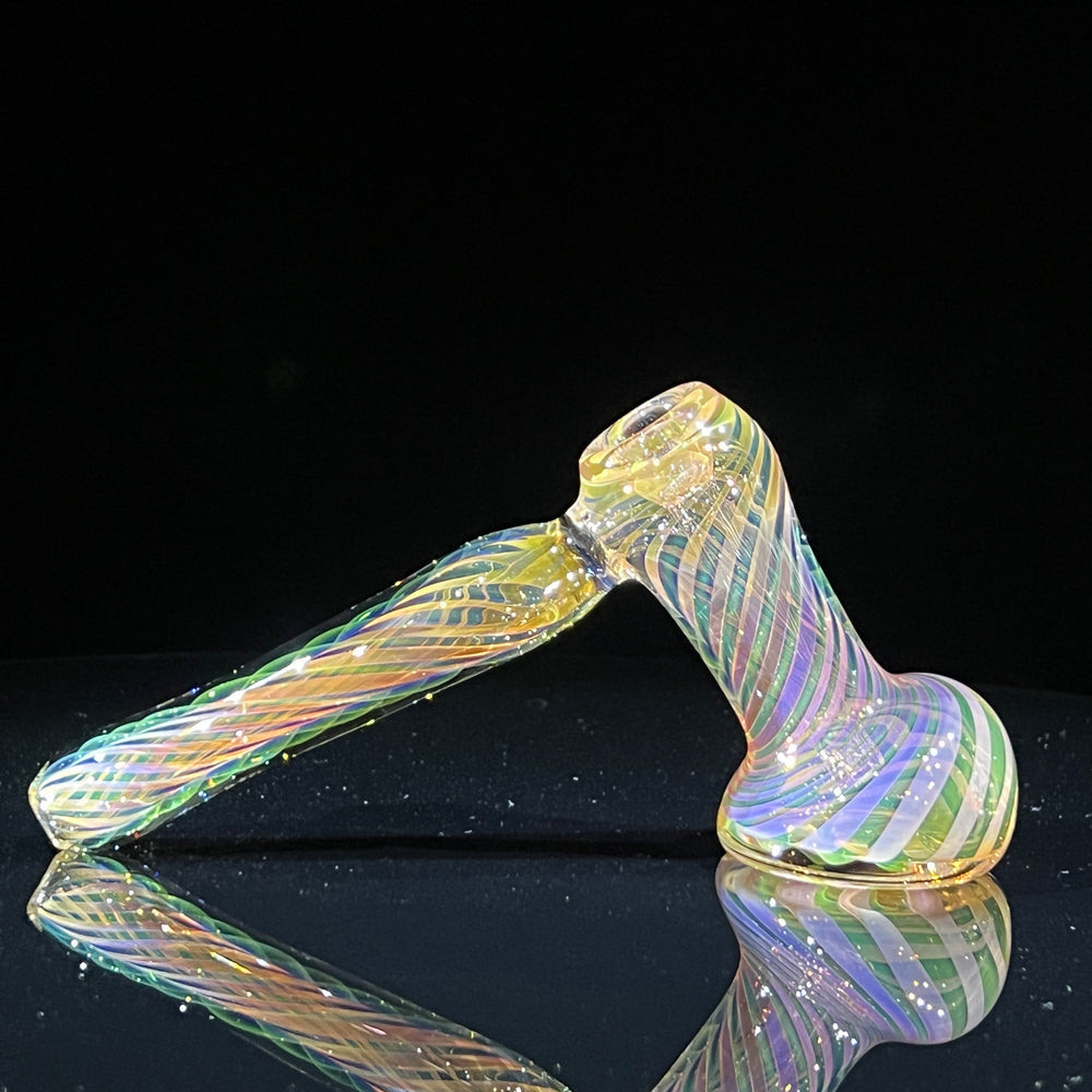 Thick Fumed Hammer Bubbler Glass Pipe Chuck Glass