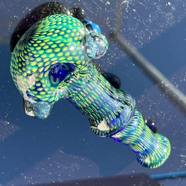 Snakeskin Spoon Large Glass Pipe Firekist Glass   