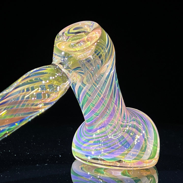 Thick Fumed Hammer Bubbler Glass Pipe Chuck Glass