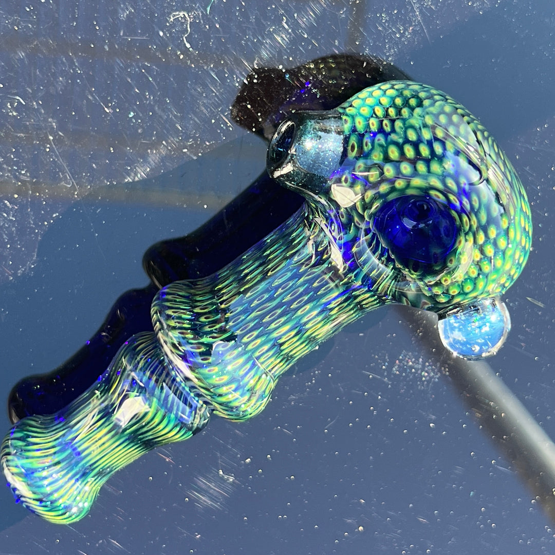 Snakeskin Spoon Large Glass Pipe Firekist Glass   