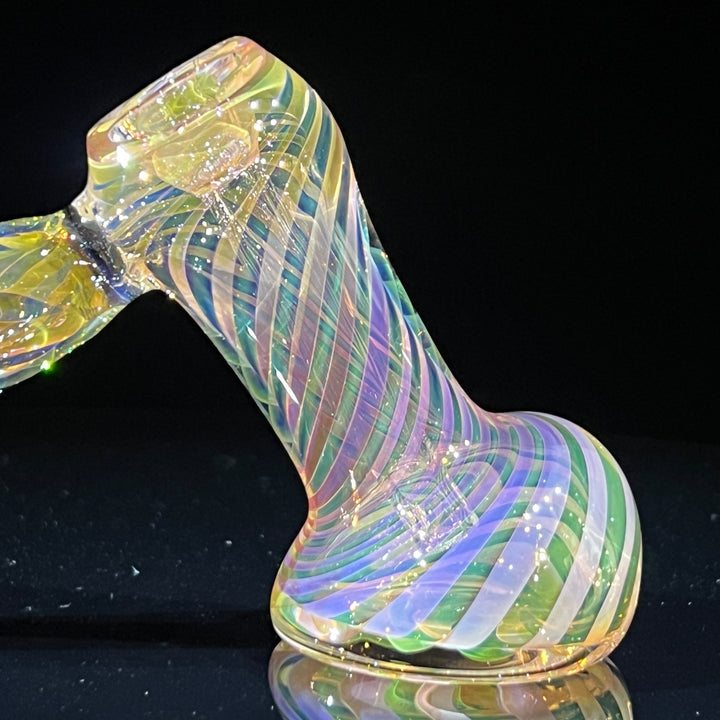 Thick Fumed Hammer Bubbler Glass Pipe Chuck Glass