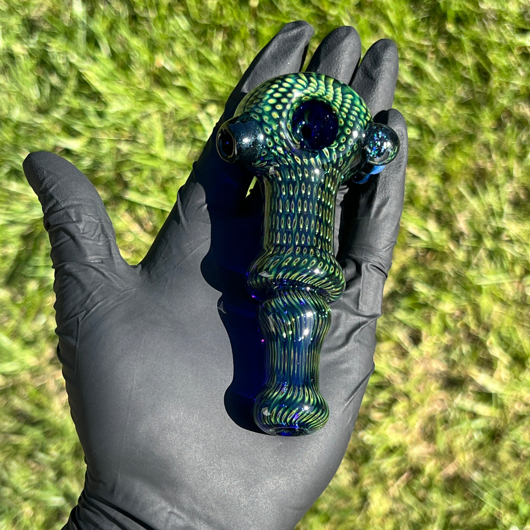 Snakeskin Spoon Large Glass Pipe Firekist Glass   