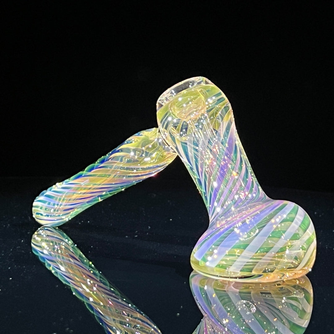 Thick Fumed Hammer Bubbler Glass Pipe Chuck Glass