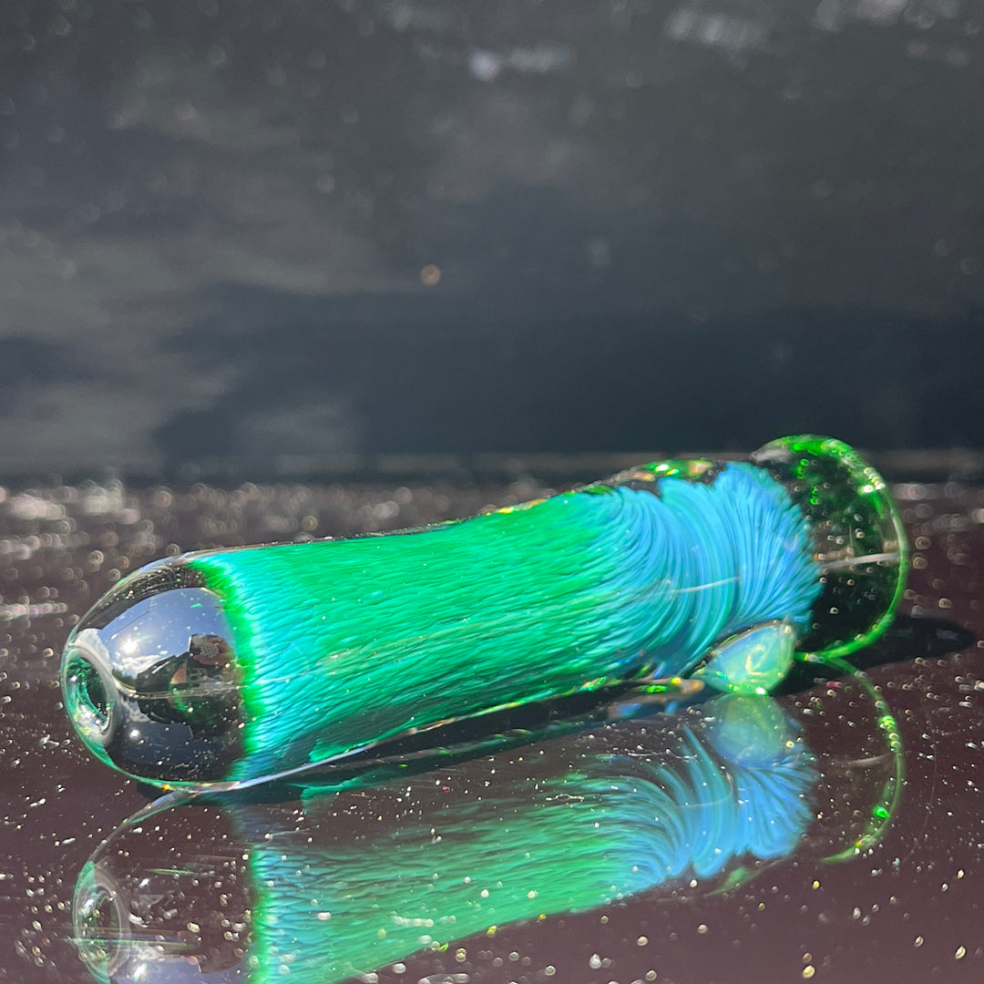 Thick Exp Green Chillum Glass Pipe Chuck Glass   