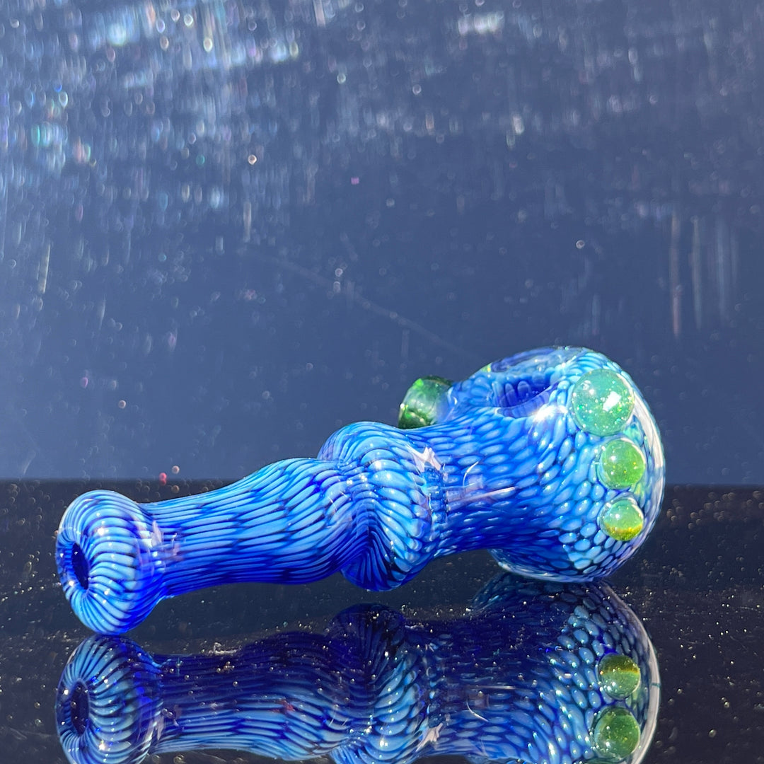 Snakeskin Spoon Large Glass Pipe Firekist Glass   