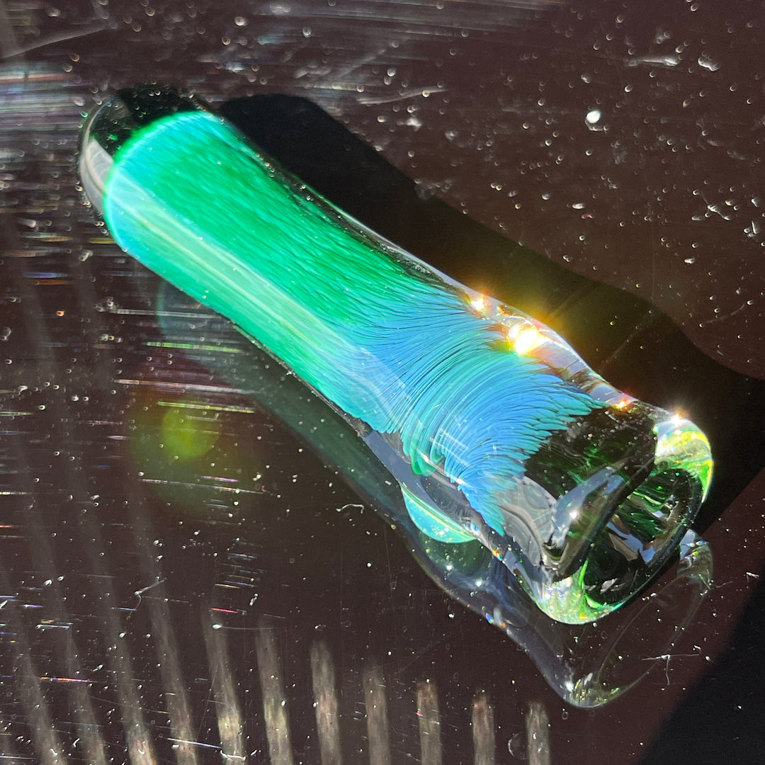 Thick Exp Green Chillum Glass Pipe Chuck Glass   