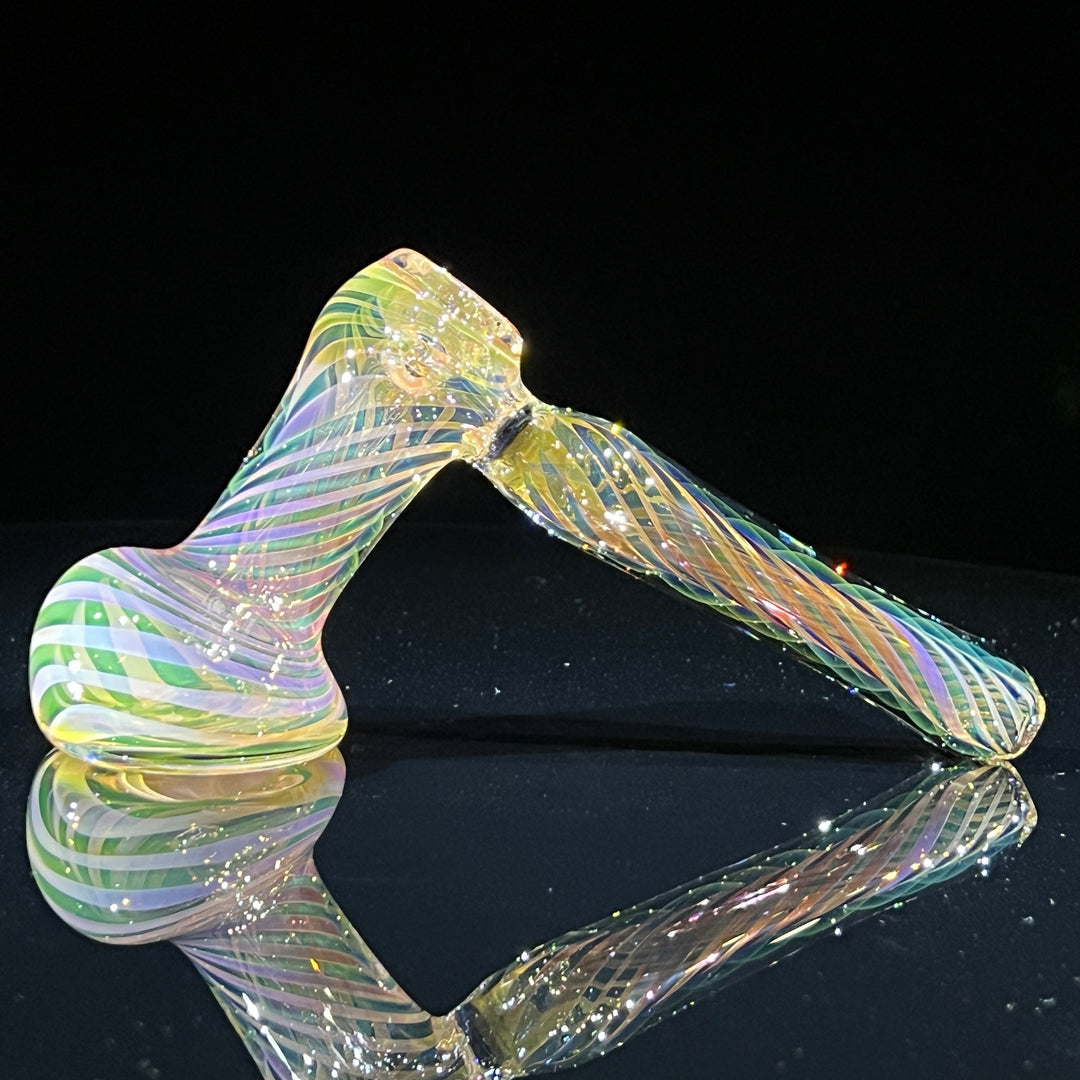 Thick Fumed Hammer Bubbler Glass Pipe Chuck Glass