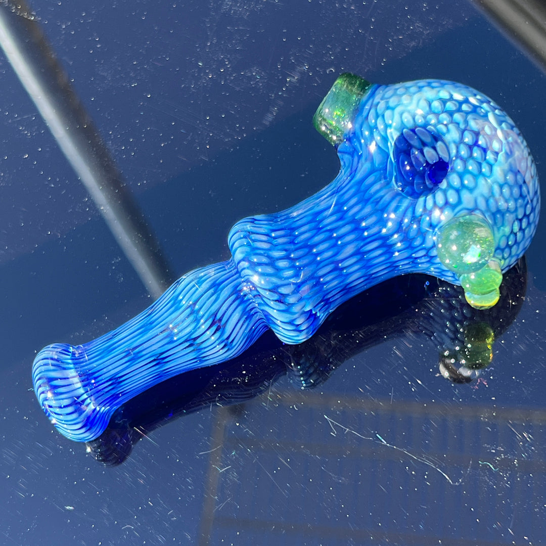 Snakeskin Spoon Large Glass Pipe Firekist Glass   