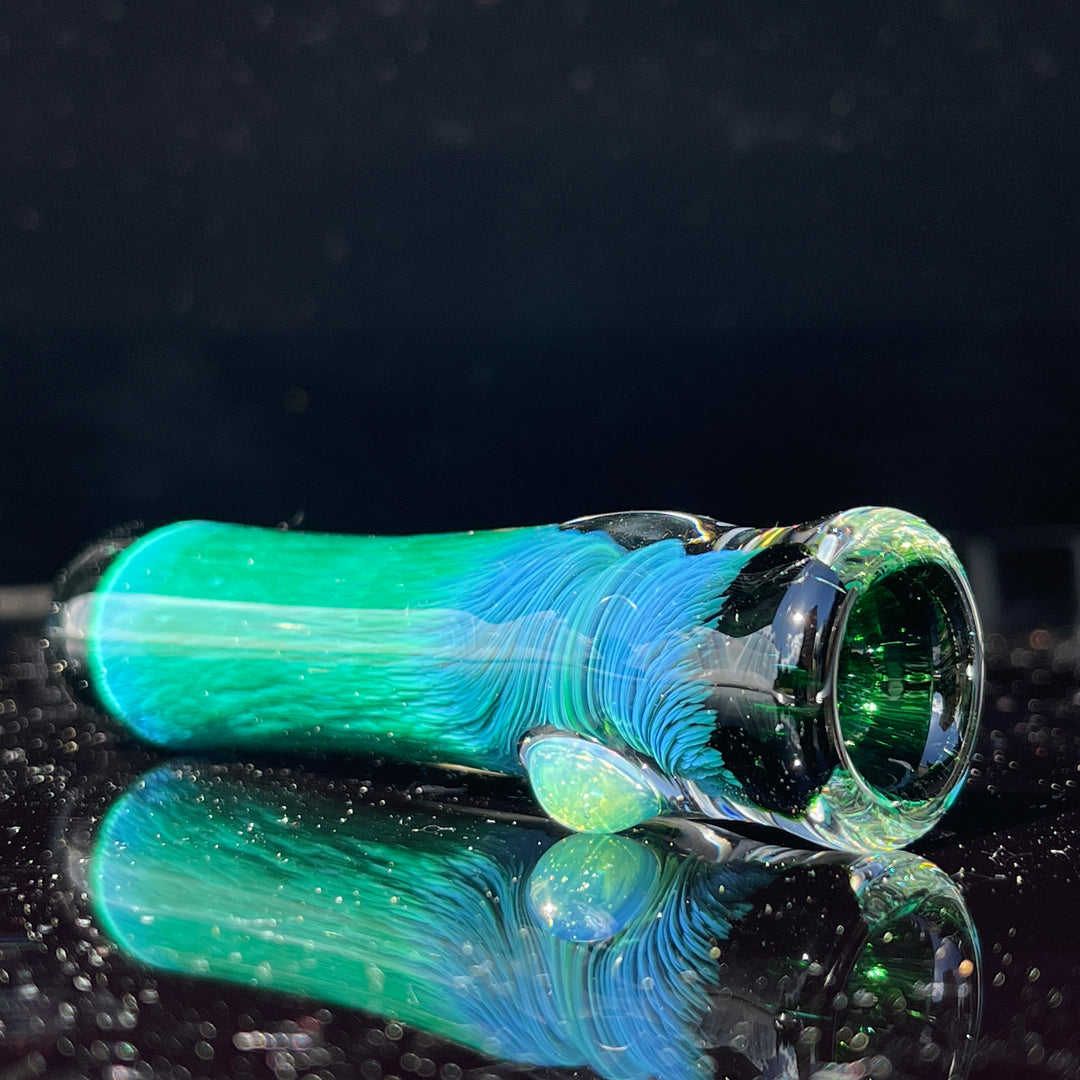 Thick Exp Green Chillum Glass Pipe Chuck Glass   