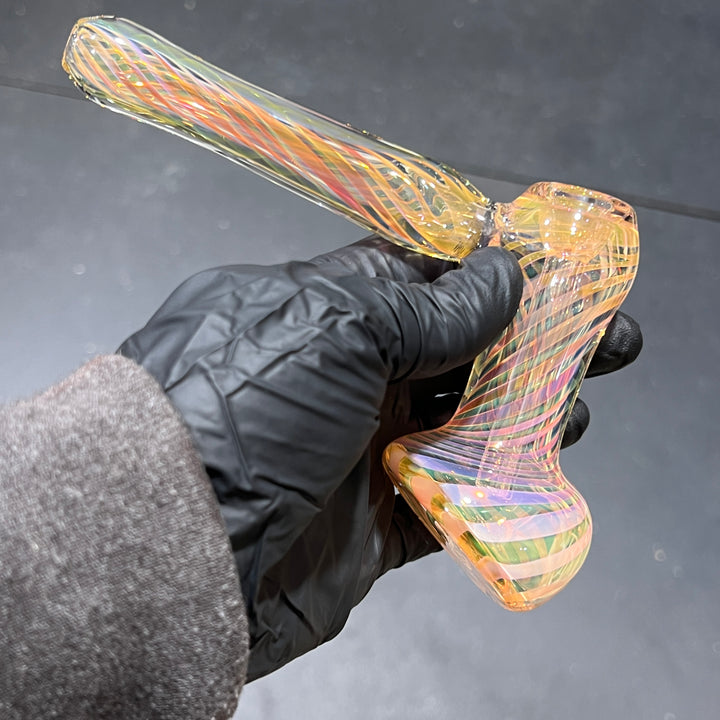 Thick Fumed Hammer Bubbler Glass Pipe Chuck Glass