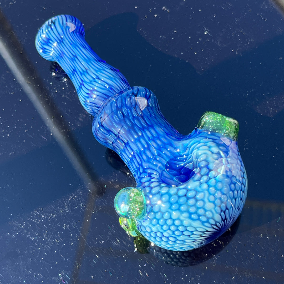 Snakeskin Spoon Large Glass Pipe Firekist Glass   