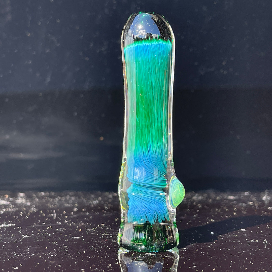 Thick Exp Green Chillum Glass Pipe Chuck Glass   