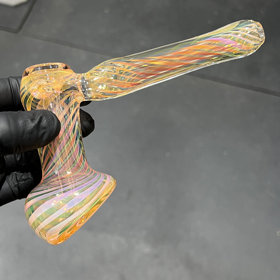 Thick Fumed Hammer Bubbler Glass Pipe Chuck Glass