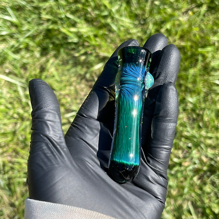 Thick Exp Green Chillum Glass Pipe Chuck Glass   