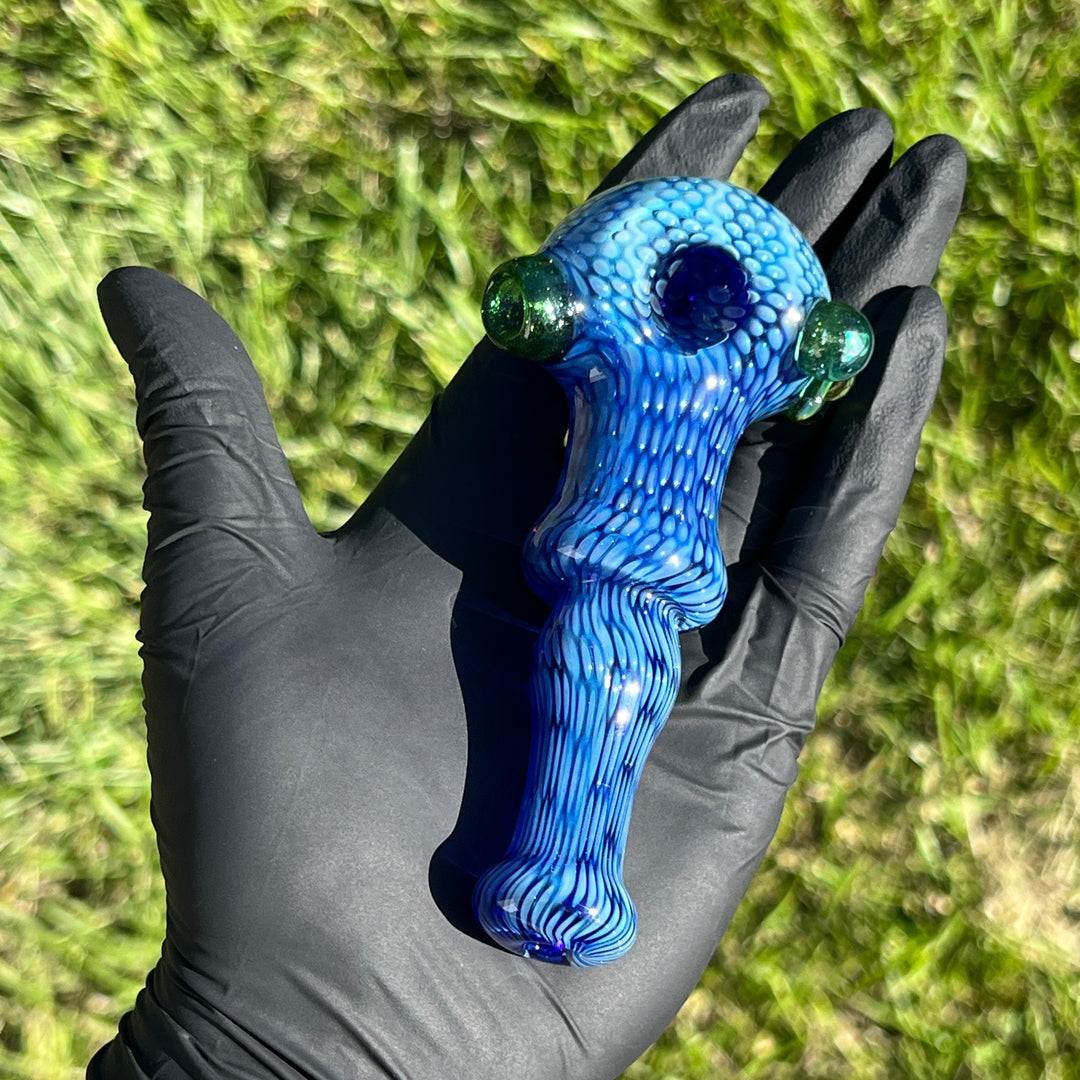 Snakeskin Spoon Large Glass Pipe Firekist Glass   