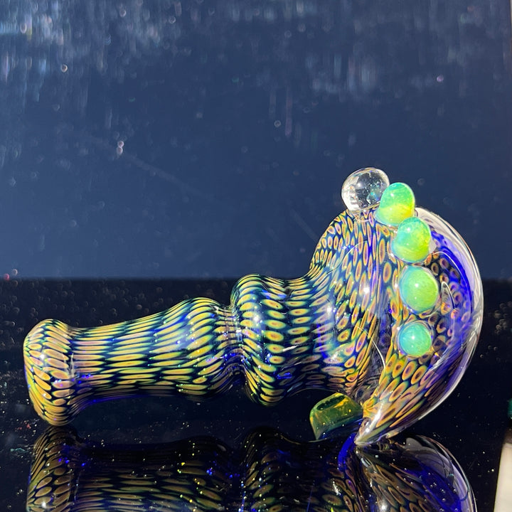 Snakeskin Spoon Large Glass Pipe Firekist Glass   