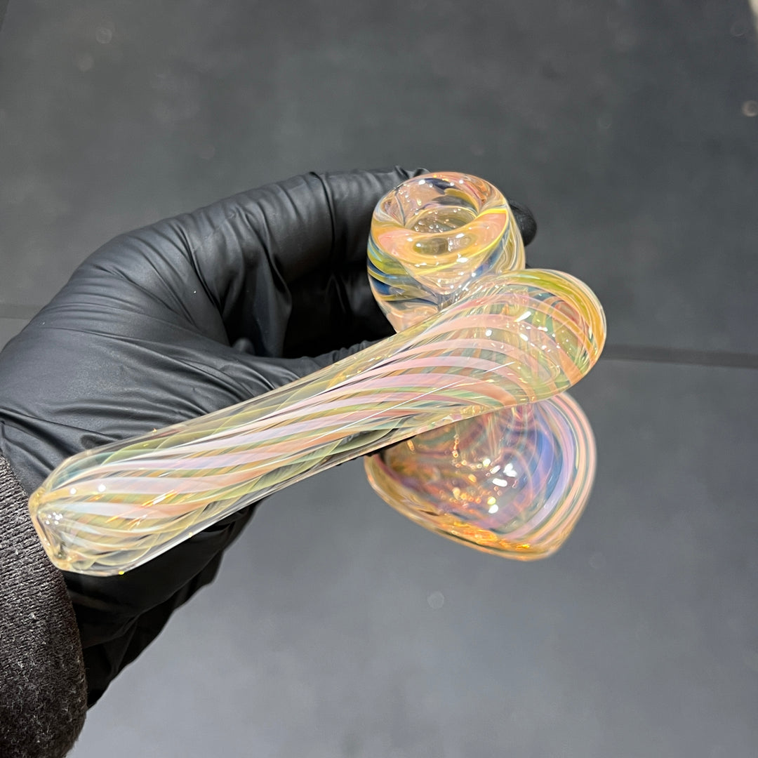 Thick Fumed Sidecar Bubbler Glass Pipe Chuck Glass