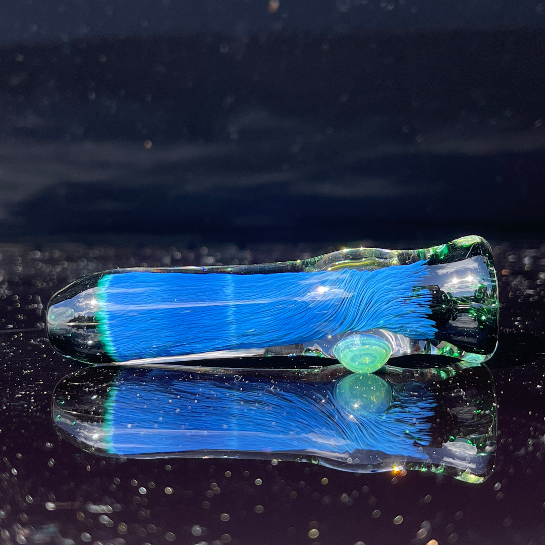 Thick Exp Green Chillum Glass Pipe Chuck Glass   