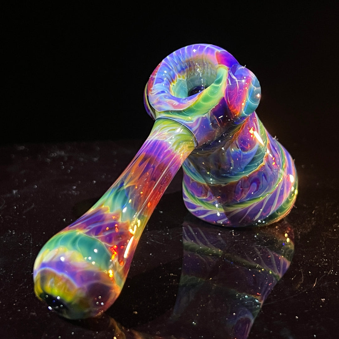 Purple Tie Dye Hammer Bubbler Glass Pipe Jedi Glassworks   