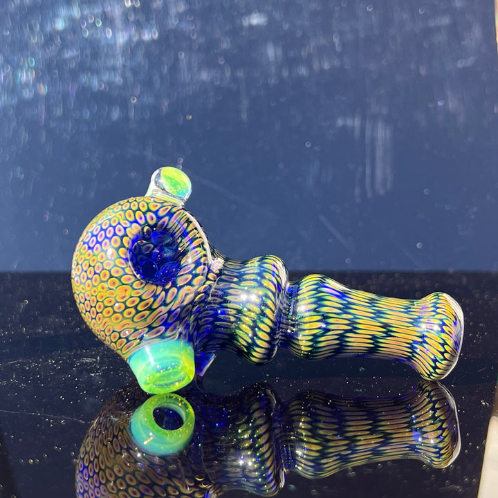 Snakeskin Spoon Large Glass Pipe Firekist Glass   