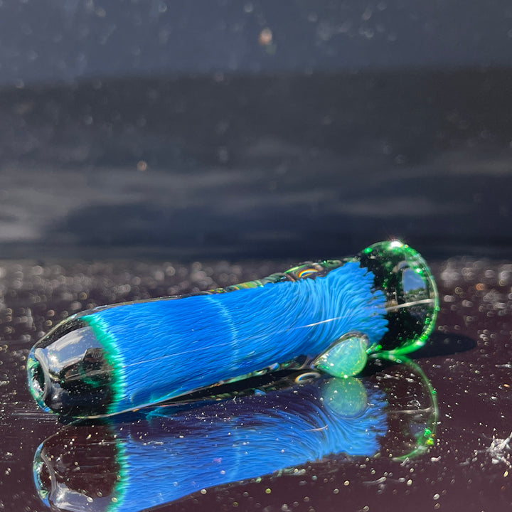 Thick Exp Green Chillum Glass Pipe Chuck Glass   