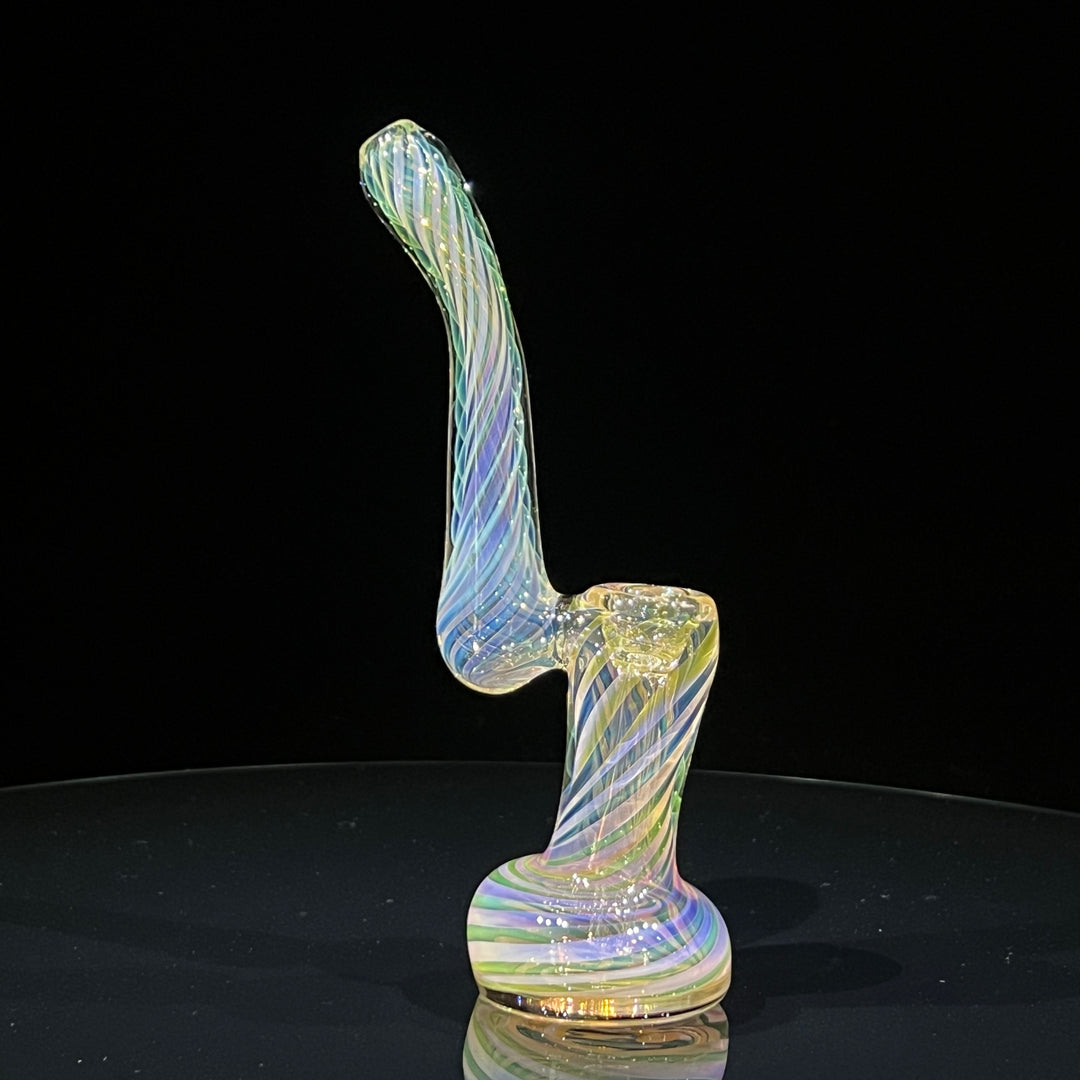 Thick Fumed Sherlock Bubbler Glass Pipe Chuck Glass