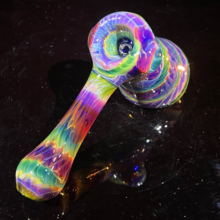 Purple Tie Dye Hammer Bubbler Glass Pipe Jedi Glassworks   