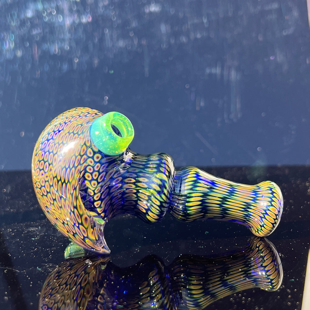 Snakeskin Spoon Large Glass Pipe Firekist Glass   