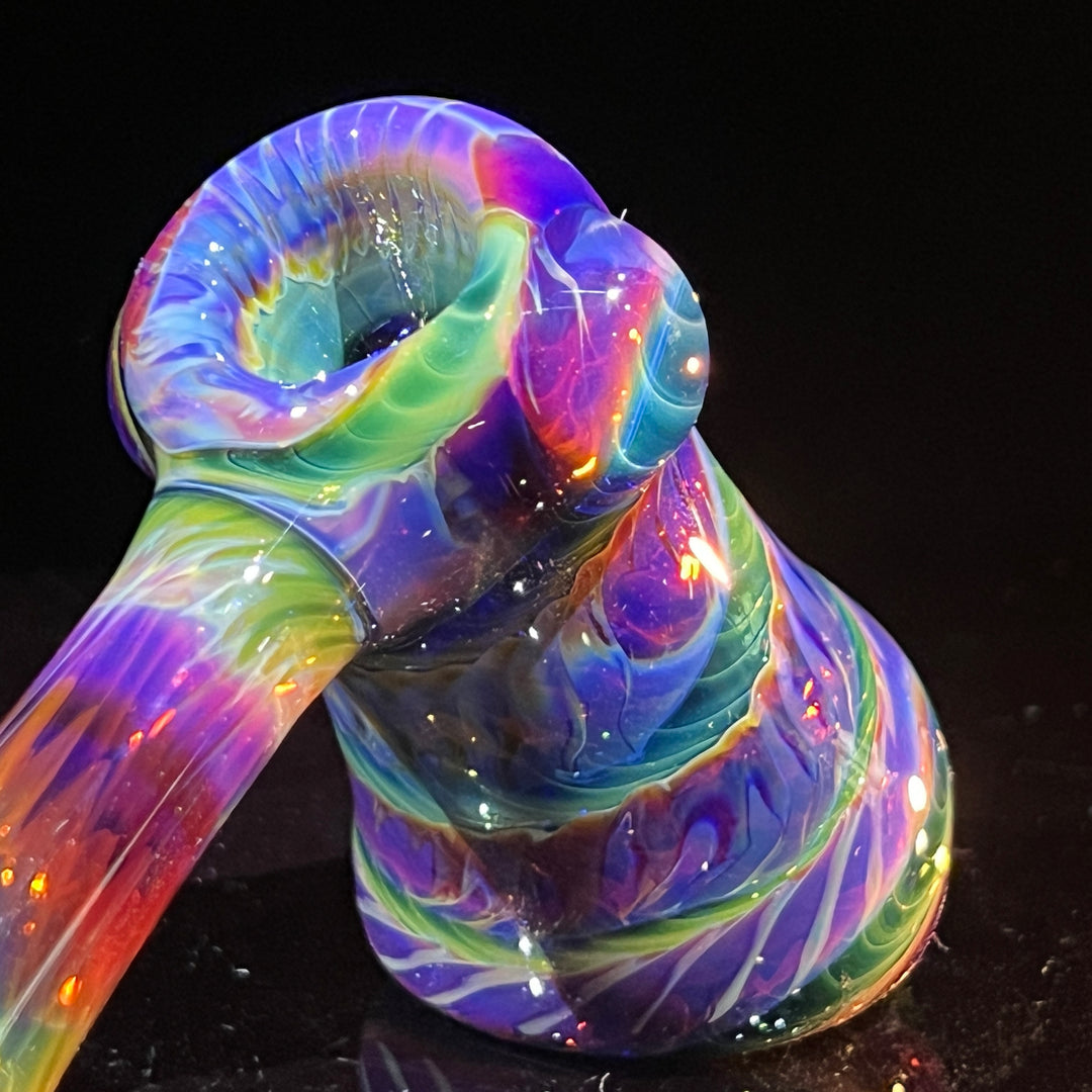 Purple Tie Dye Hammer Bubbler Glass Pipe Jedi Glassworks   