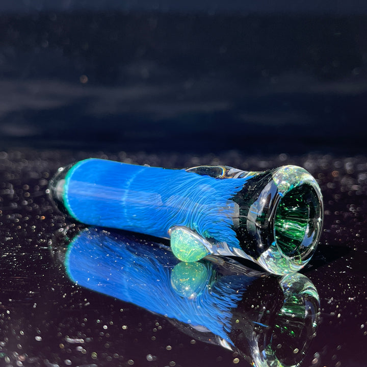 Thick Exp Green Chillum Glass Pipe Chuck Glass   