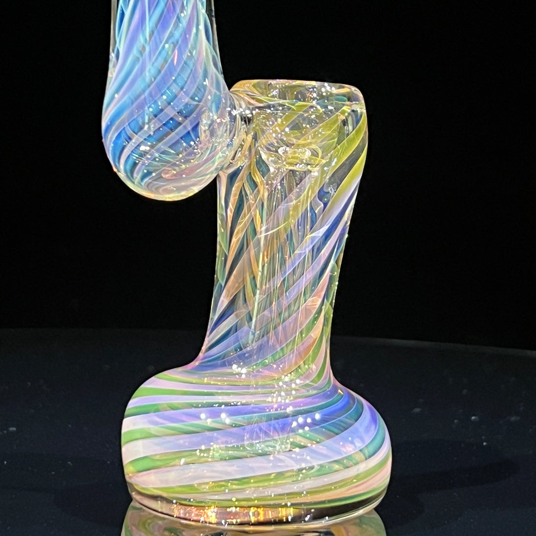 Thick Fumed Sherlock Bubbler Glass Pipe Chuck Glass