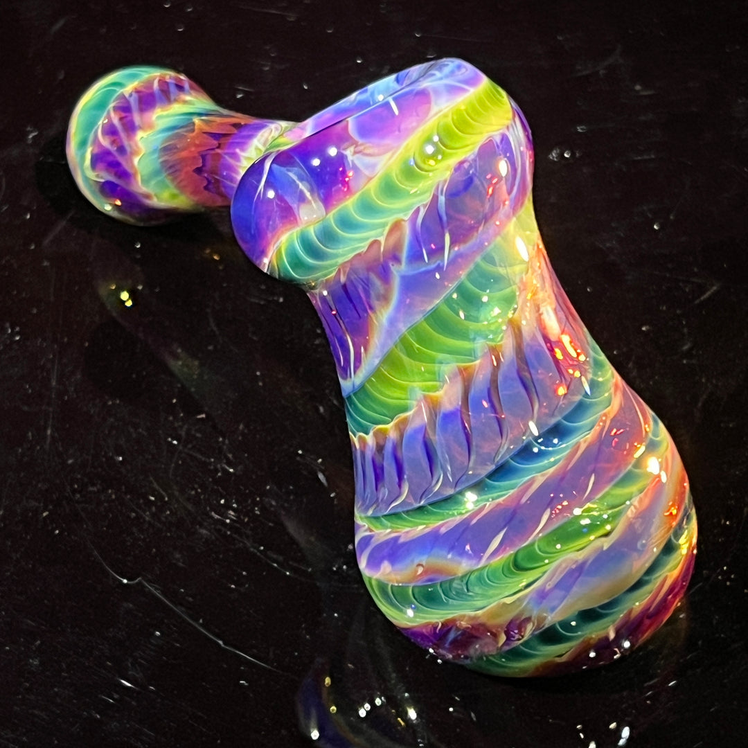 Purple Tie Dye Hammer Bubbler Glass Pipe Jedi Glassworks   