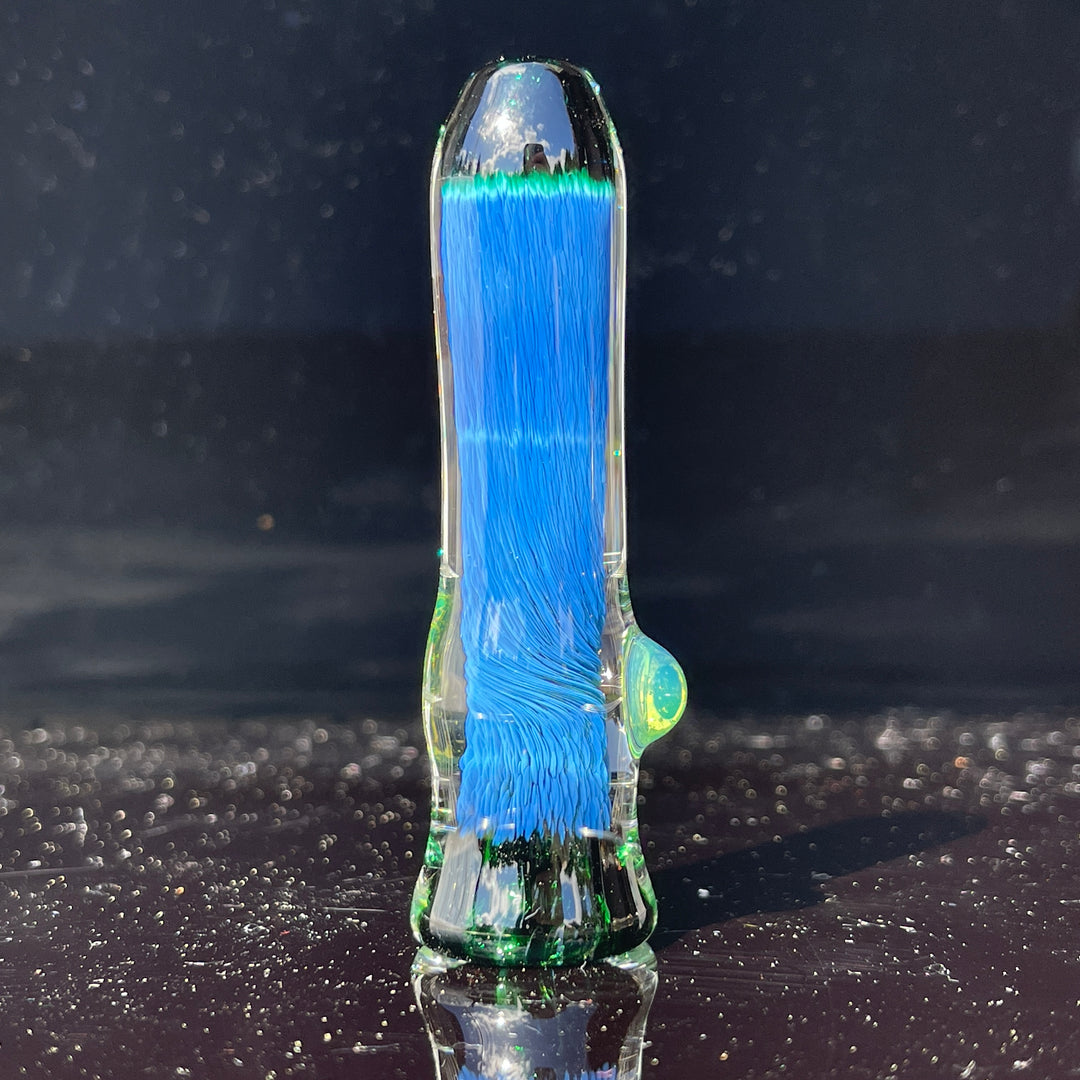 Thick Exp Green Chillum Glass Pipe Chuck Glass   