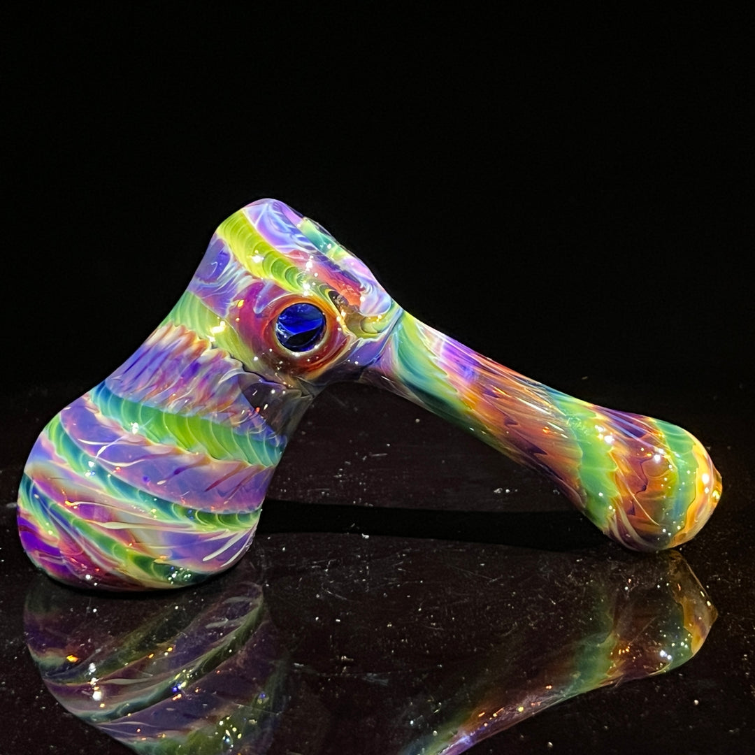 Purple Tie Dye Hammer Bubbler Glass Pipe Jedi Glassworks   