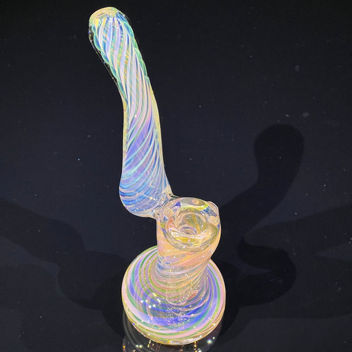 Thick Fumed Sherlock Bubbler Glass Pipe Chuck Glass