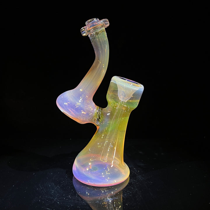 Gold Fume Bubbler with Purple Carb Glass Pipe Cose Glass   