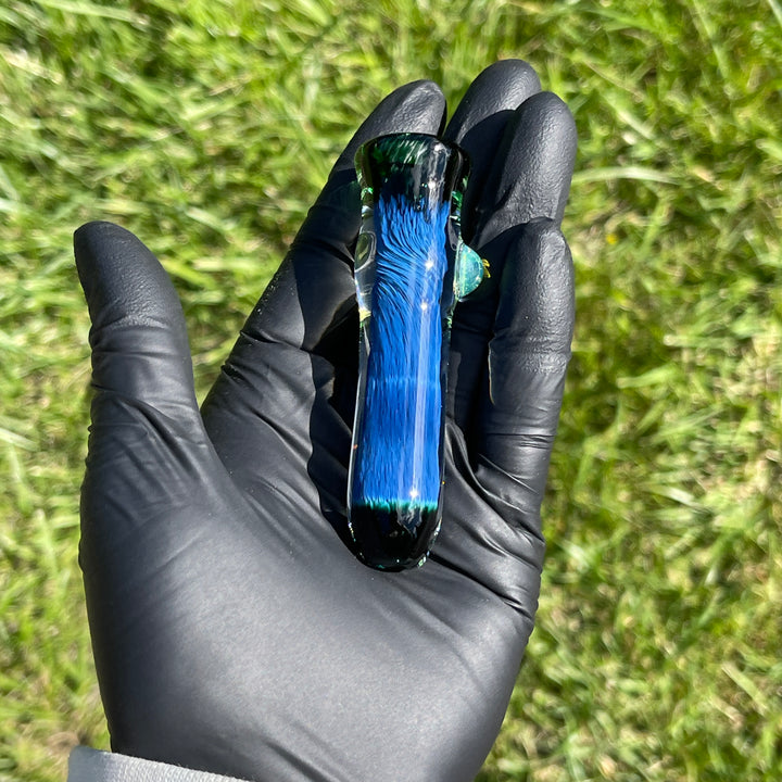 Thick Exp Green Chillum Glass Pipe Chuck Glass   