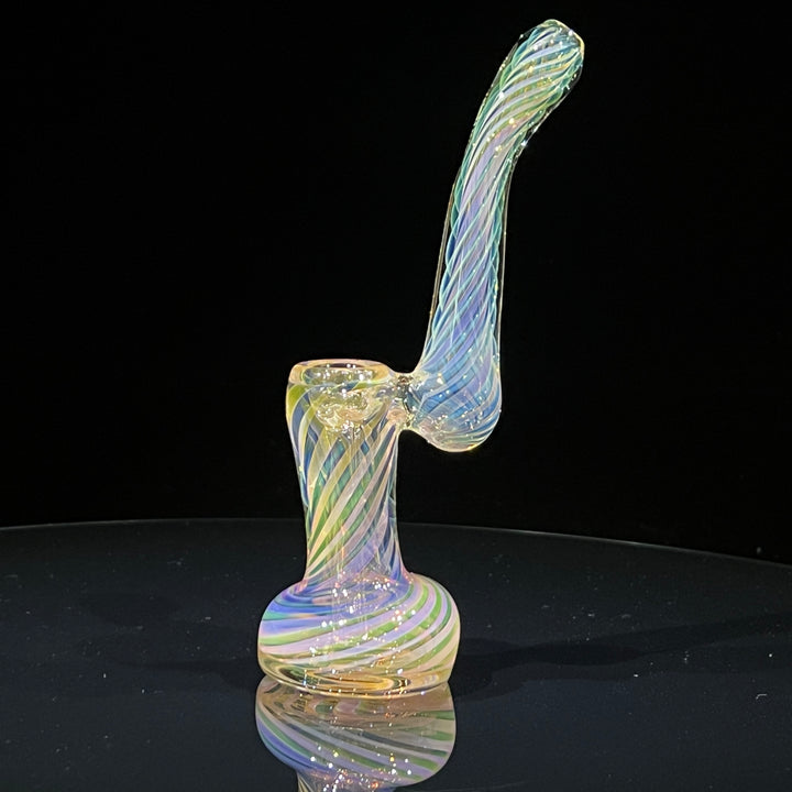 Thick Fumed Sherlock Bubbler Glass Pipe Chuck Glass