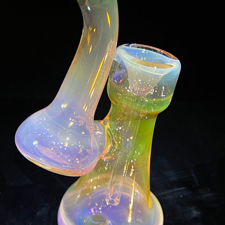 Gold Fume Bubbler with Purple Carb Glass Pipe Cose Glass   