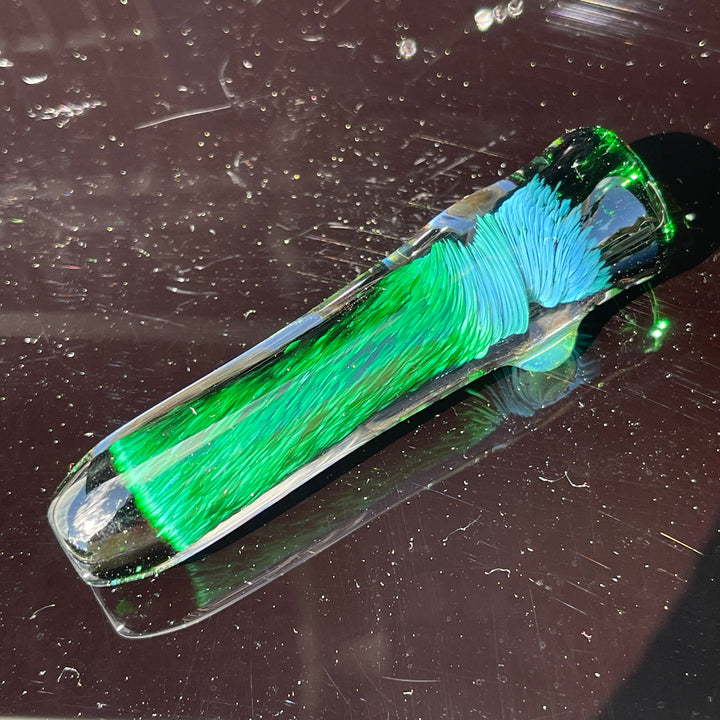 Thick Exp Green Chillum Glass Pipe Chuck Glass   