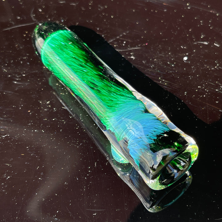 Thick Exp Green Chillum Glass Pipe Chuck Glass   