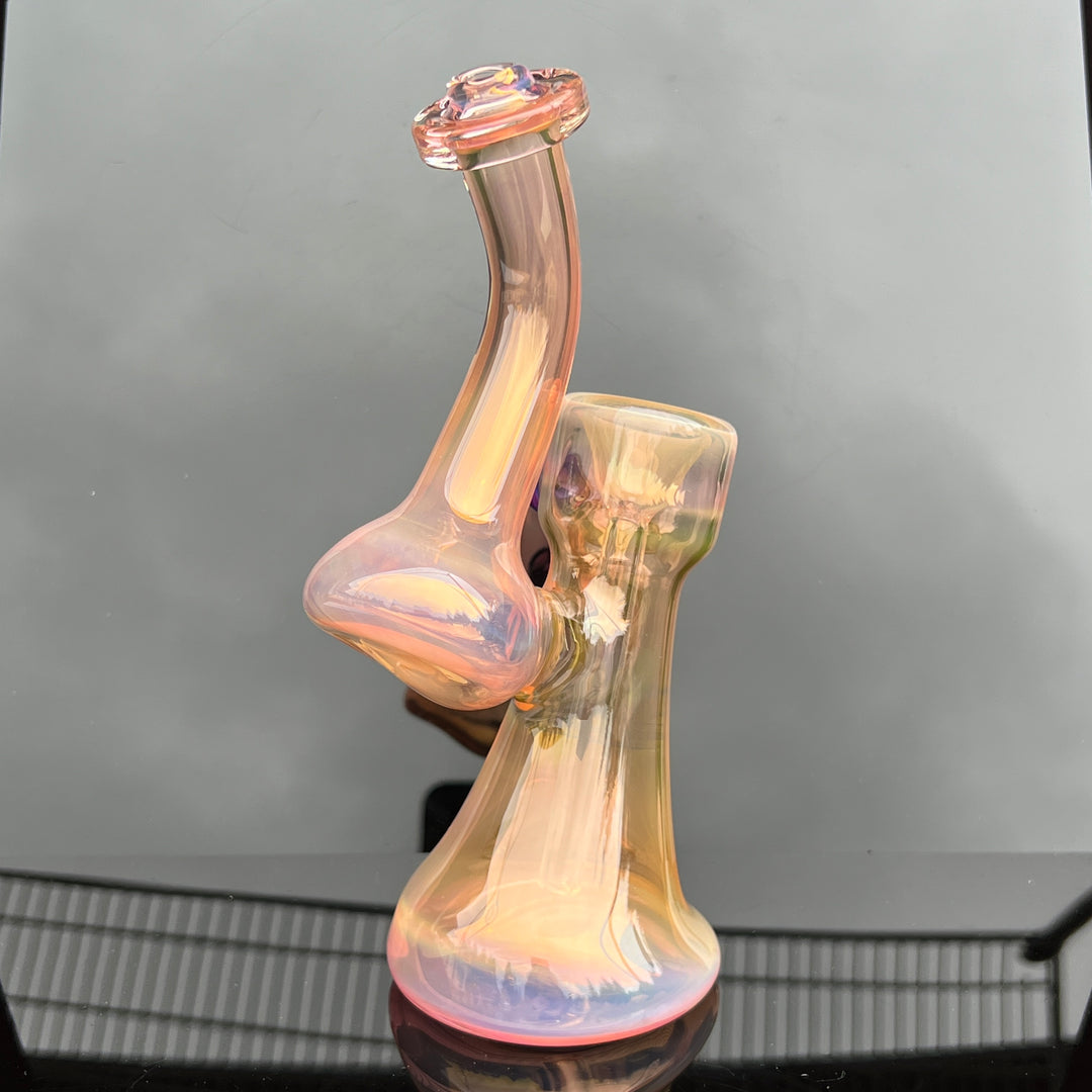 Gold Fume Bubbler with Purple Carb Glass Pipe Cose Glass   