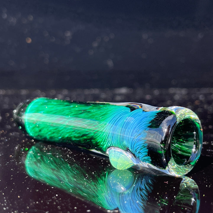 Thick Exp Green Chillum Glass Pipe Chuck Glass   