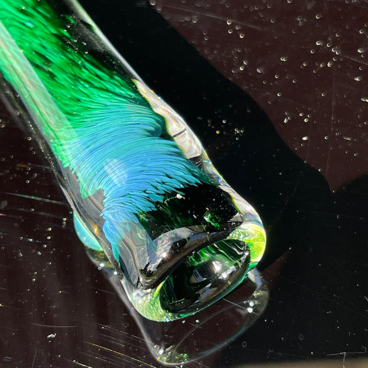 Thick Exp Green Chillum Glass Pipe Chuck Glass   