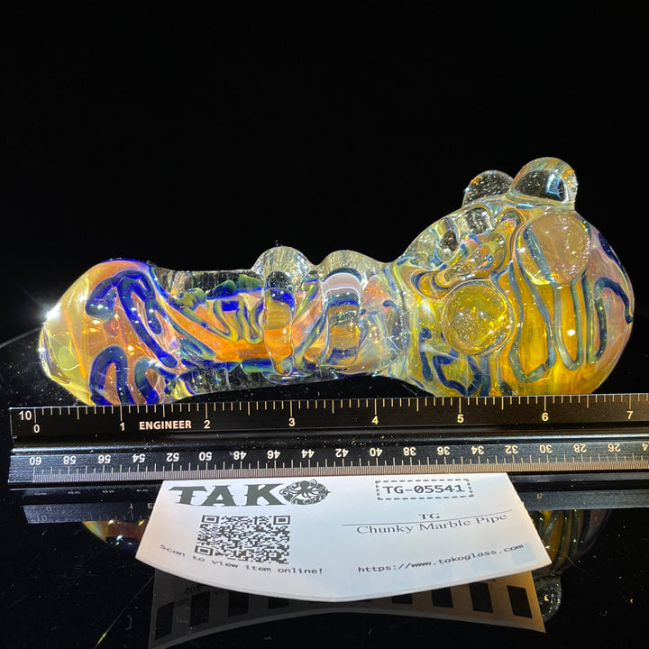 Chunky Marble Pipe Glass Pipe TG   